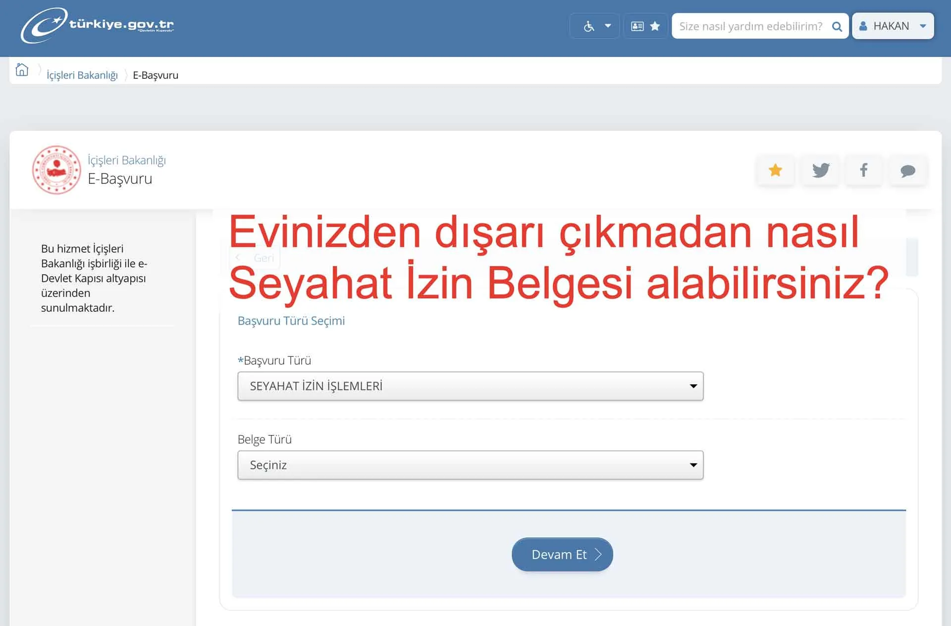 Sokağa Çıkma Yasağı Döneminde Seyahat İzin Belgesi Nasıl Alınır?