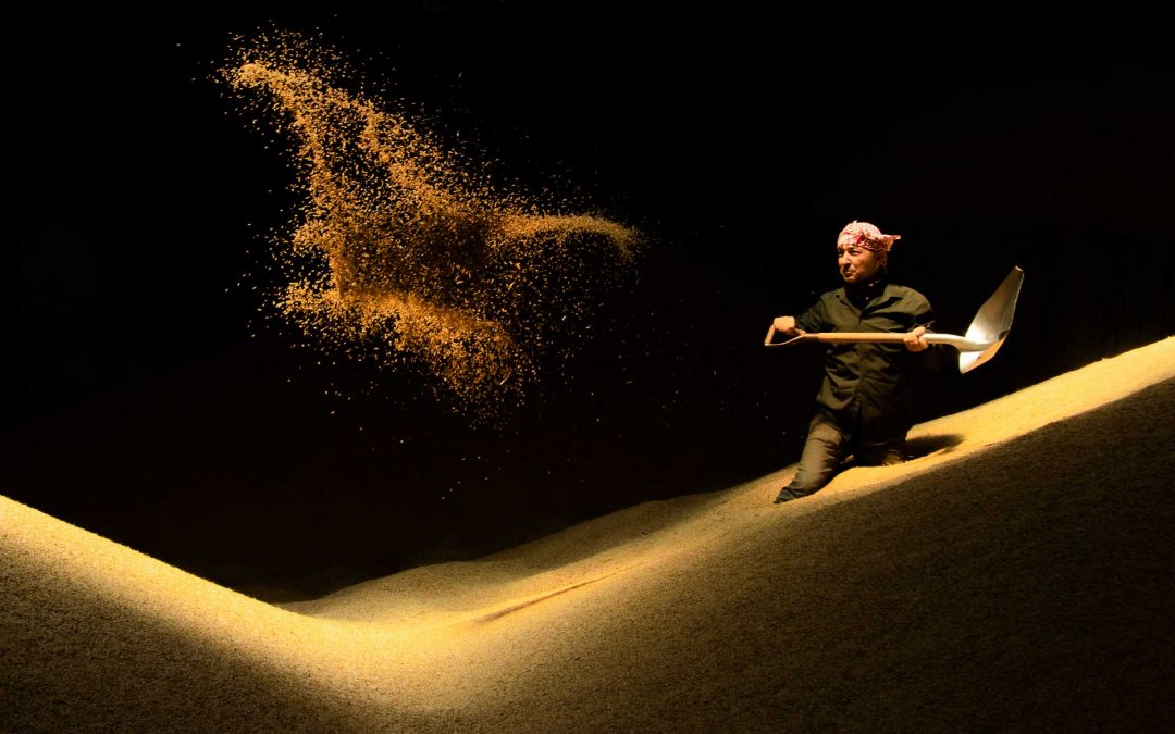 Yarışma Fotoğrafçısı Olmayın Buğday ambarında buğday savuran adam Çekergezer Hakan Aydın Fotoğrafları