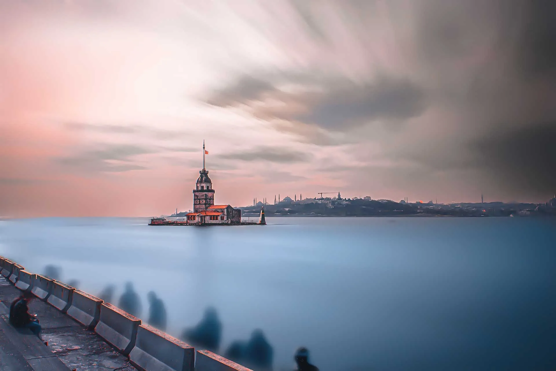İstanbul Fotoğrafları Kız Kulesi uzun pozlama Maiden Tower Exposure Çekergezer Hakan Aydın Fotoğrafları