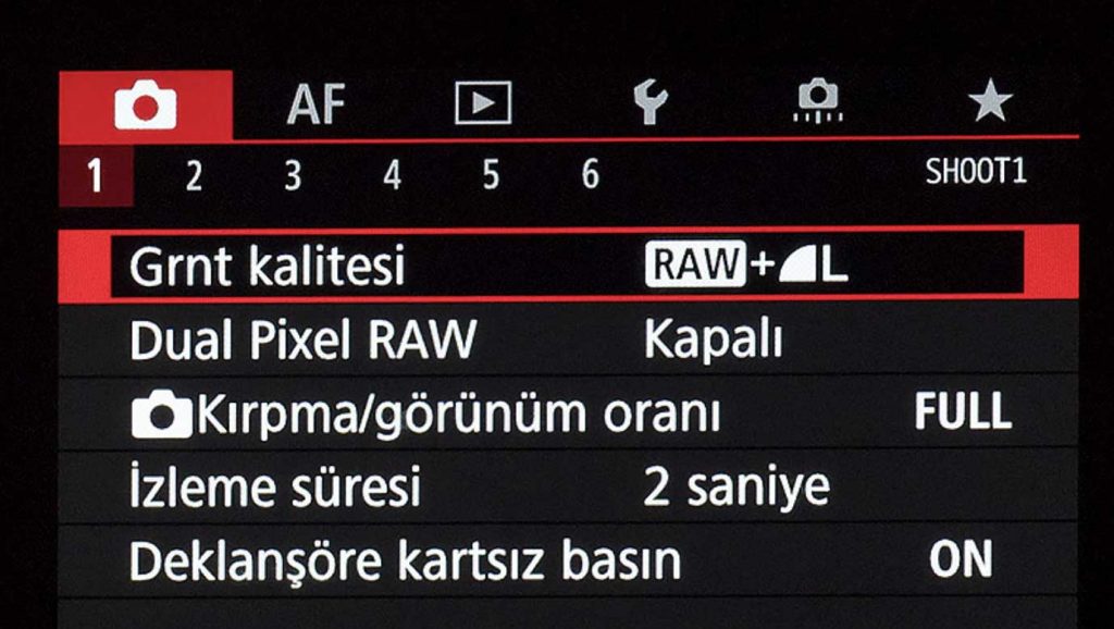  RAW Fotoğraf Çekme ayarı nasıl yapılır RAW + JPEG çekim ayarı